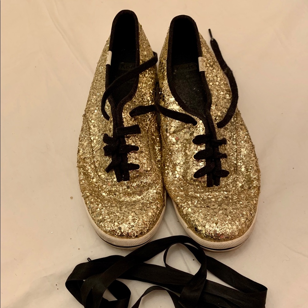 Glitter Gold Keds by Kate Spade Shoes size 10